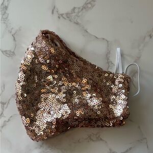 NWOT Sequin face mask made with Revelry’s Rose Gold Fabric*matching dress listed